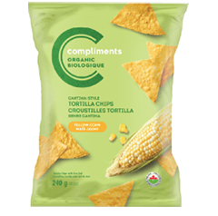 Vert pacquet de croustilles tortilla au maïs jaune genre cantina