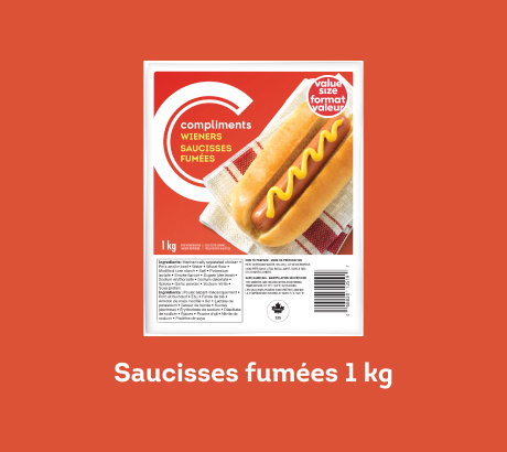Saucisses fumées 1 kg